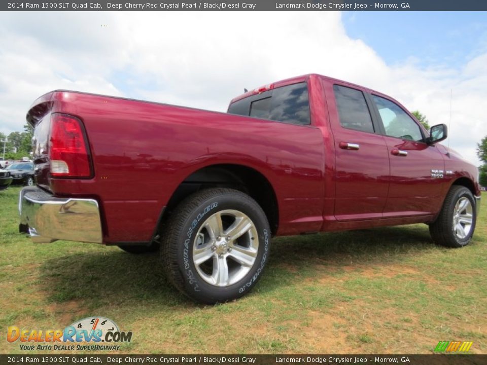 2014 Ram 1500 SLT Quad Cab Deep Cherry Red Crystal Pearl / Black/Diesel Gray Photo #3