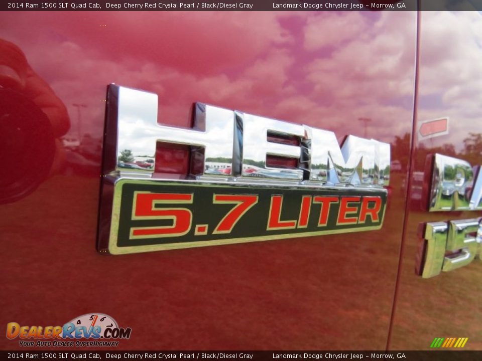 2014 Ram 1500 SLT Quad Cab Deep Cherry Red Crystal Pearl / Black/Diesel Gray Photo #6
