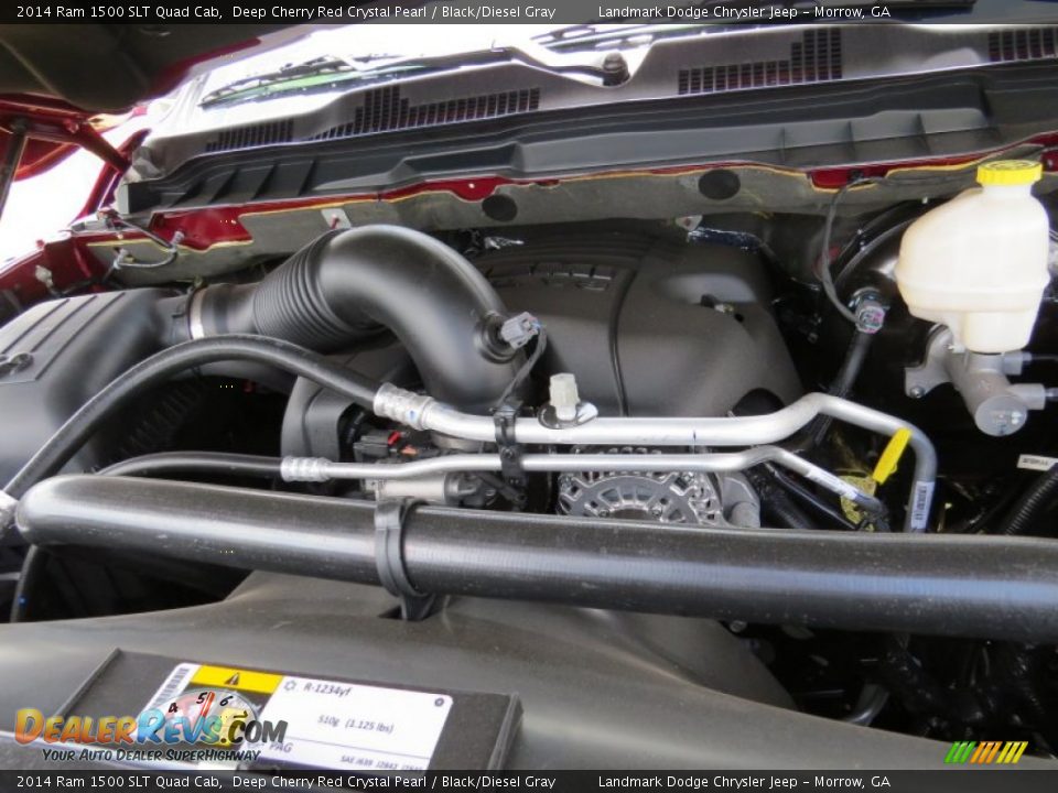2014 Ram 1500 SLT Quad Cab Deep Cherry Red Crystal Pearl / Black/Diesel Gray Photo #9