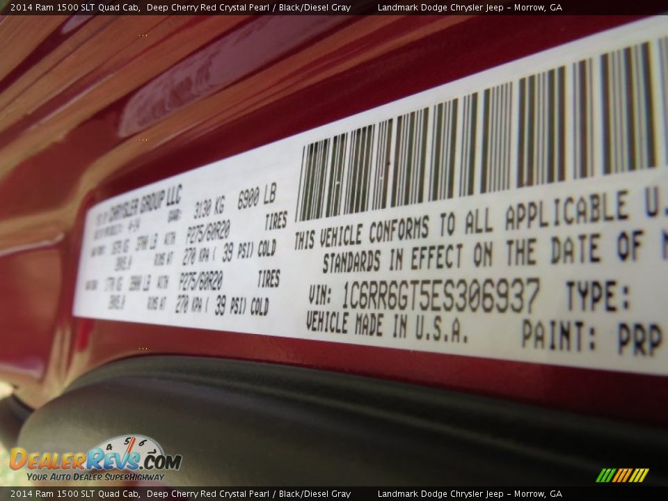 2014 Ram 1500 SLT Quad Cab Deep Cherry Red Crystal Pearl / Black/Diesel Gray Photo #10