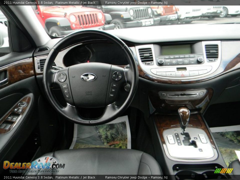Jet Black Interior - 2011 Hyundai Genesis 3.8 Sedan Photo #12