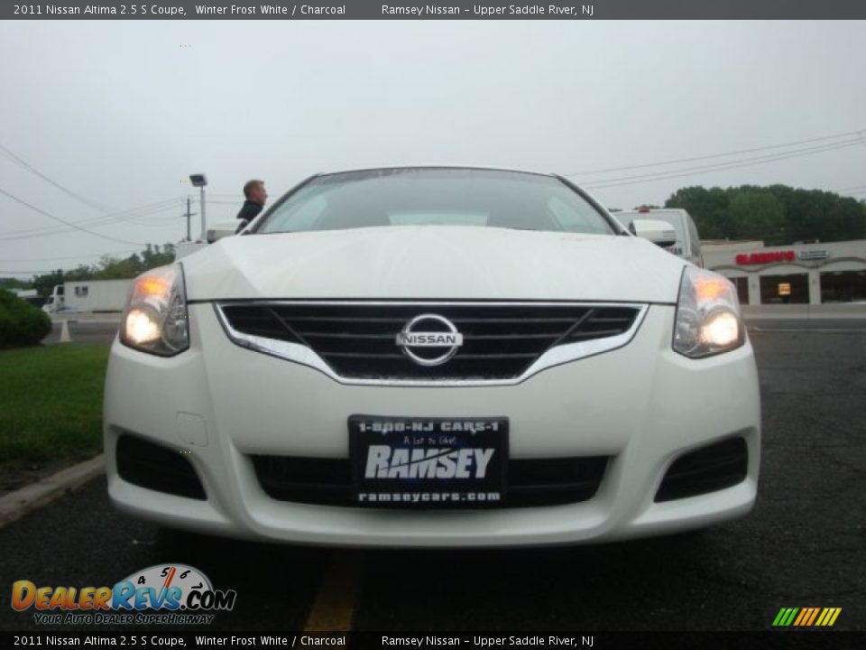 2011 Nissan Altima 2.5 S Coupe Winter Frost White / Charcoal Photo #2