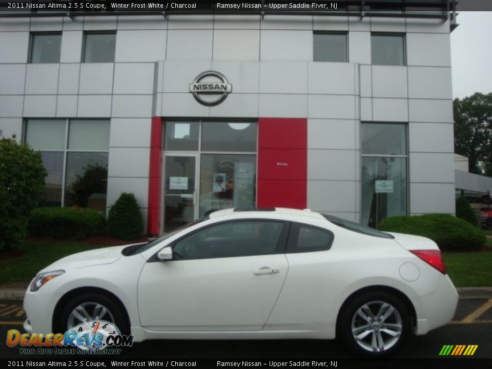 2011 Nissan Altima 2.5 S Coupe Winter Frost White / Charcoal Photo #8
