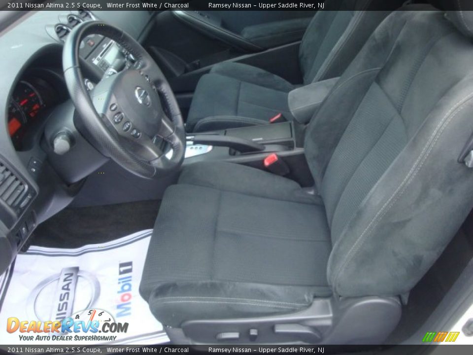 2011 Nissan Altima 2.5 S Coupe Winter Frost White / Charcoal Photo #11