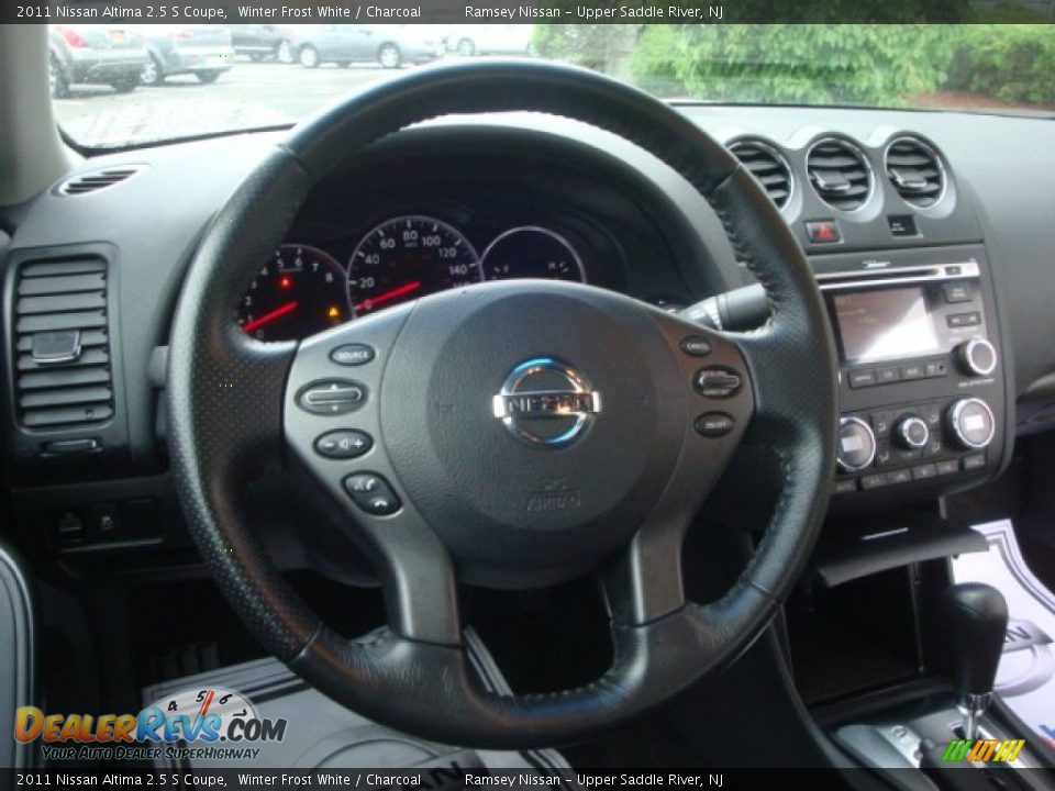 2011 Nissan Altima 2.5 S Coupe Winter Frost White / Charcoal Photo #16