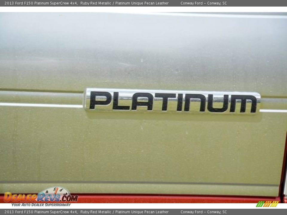 2013 Ford F150 Platinum SuperCrew 4x4 Ruby Red Metallic / Platinum Unique Pecan Leather Photo #8