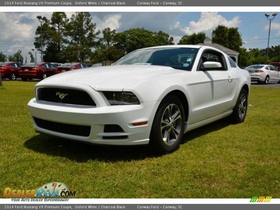 2014 Ford Mustang V6 Premium Coupe Oxford White / Charcoal Black Photo #1