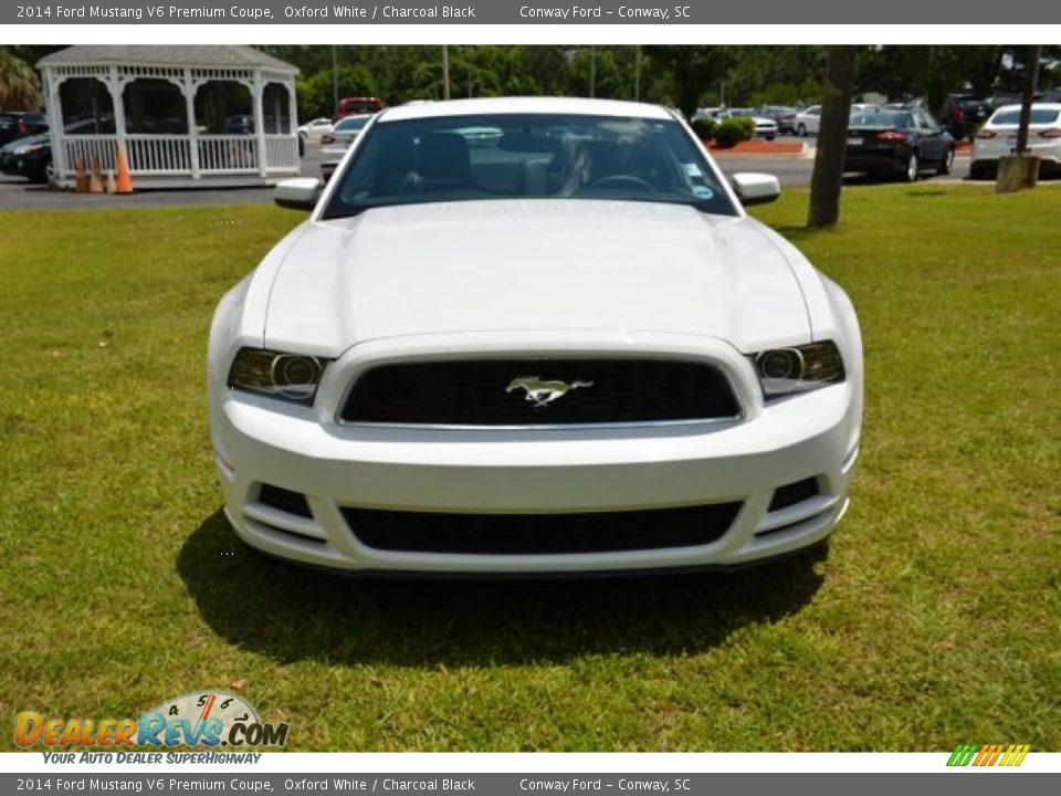 2014 Ford Mustang V6 Premium Coupe Oxford White / Charcoal Black Photo #2