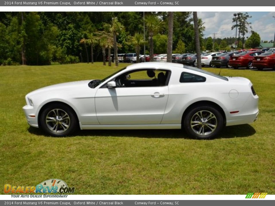 2014 Ford Mustang V6 Premium Coupe Oxford White / Charcoal Black Photo #8