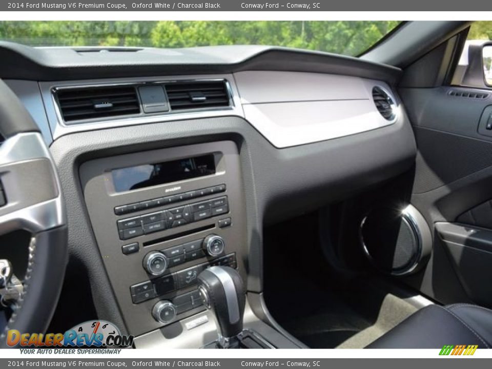 2014 Ford Mustang V6 Premium Coupe Oxford White / Charcoal Black Photo #27