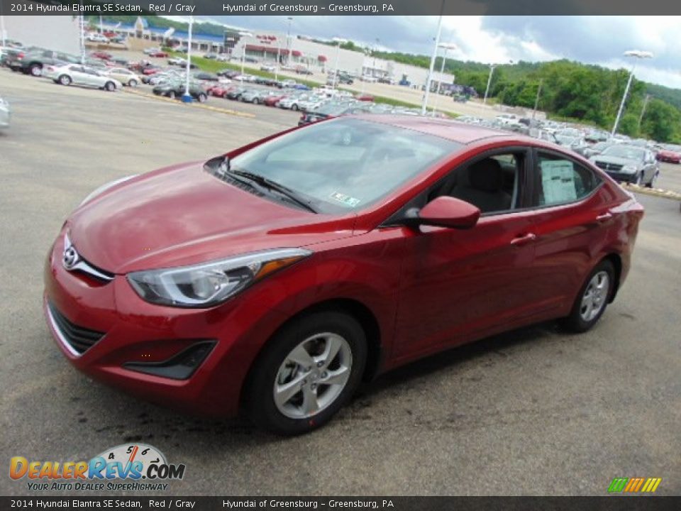2014 Hyundai Elantra SE Sedan Red / Gray Photo #5