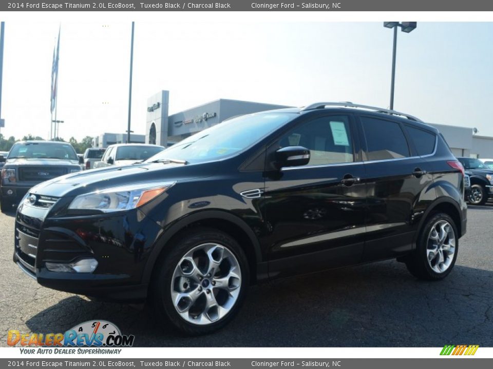 2014 Ford Escape Titanium 2.0L EcoBoost Tuxedo Black / Charcoal Black Photo #3