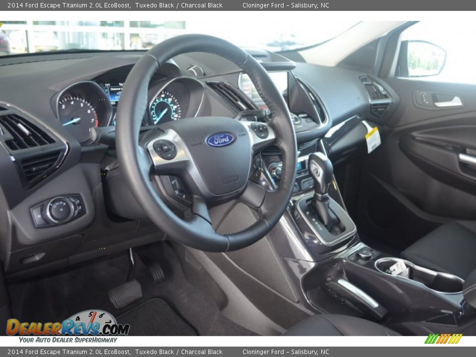 2014 Ford Escape Titanium 2.0L EcoBoost Tuxedo Black / Charcoal Black Photo #6
