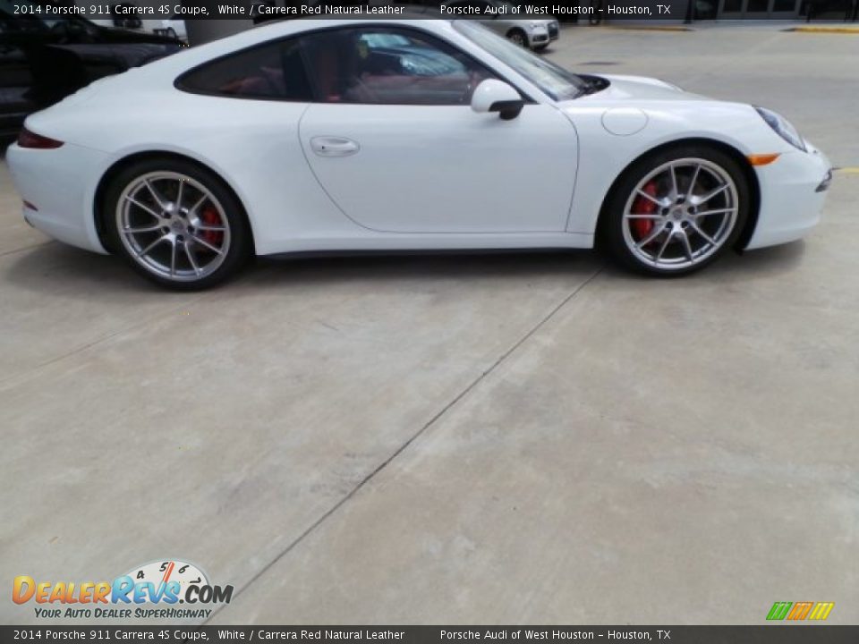 2014 Porsche 911 Carrera 4S Coupe White / Carrera Red Natural Leather Photo #8