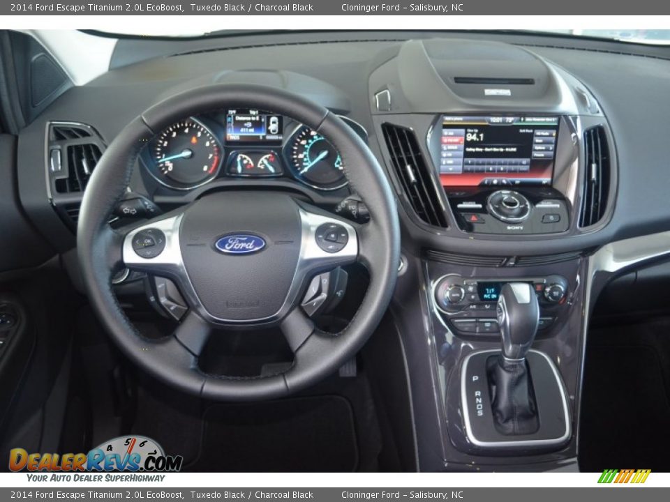 2014 Ford Escape Titanium 2.0L EcoBoost Tuxedo Black / Charcoal Black Photo #11