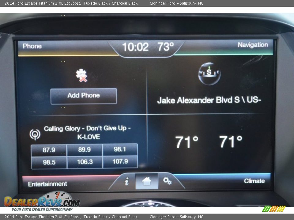 2014 Ford Escape Titanium 2.0L EcoBoost Tuxedo Black / Charcoal Black Photo #12