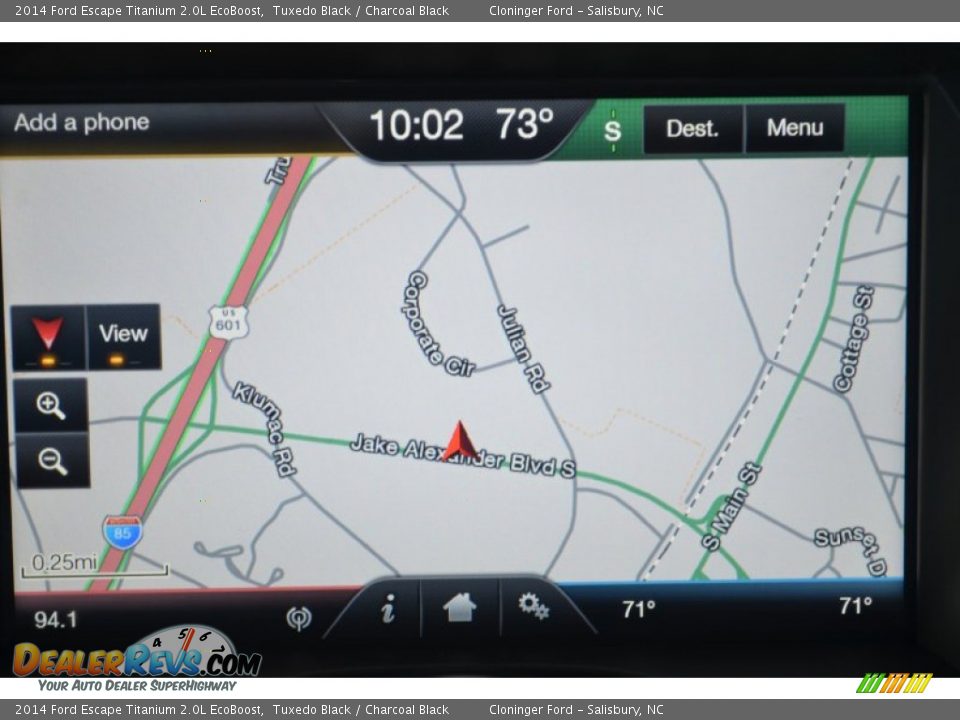 2014 Ford Escape Titanium 2.0L EcoBoost Tuxedo Black / Charcoal Black Photo #13