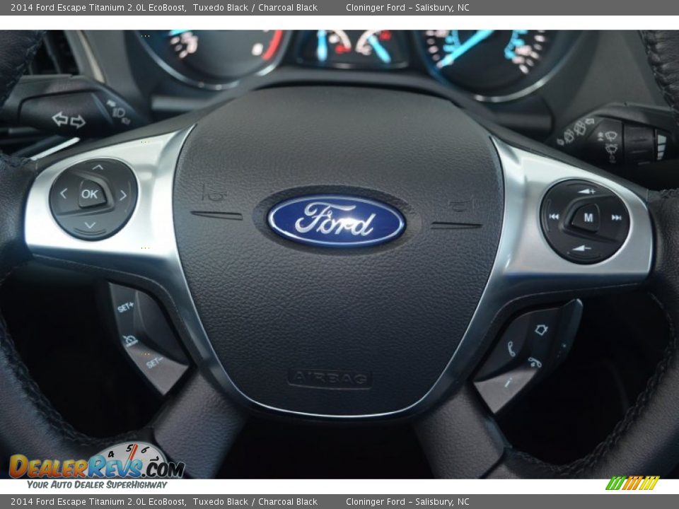 2014 Ford Escape Titanium 2.0L EcoBoost Tuxedo Black / Charcoal Black Photo #20
