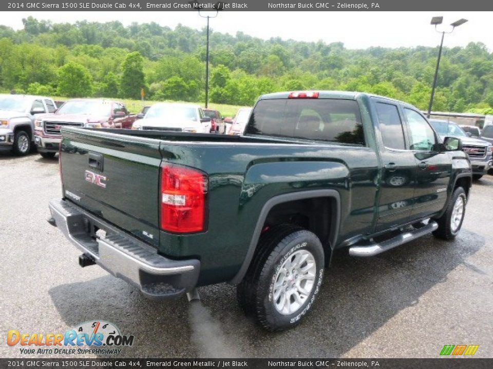 2014 GMC Sierra 1500 SLE Double Cab 4x4 Emerald Green Metallic / Jet Black Photo #5