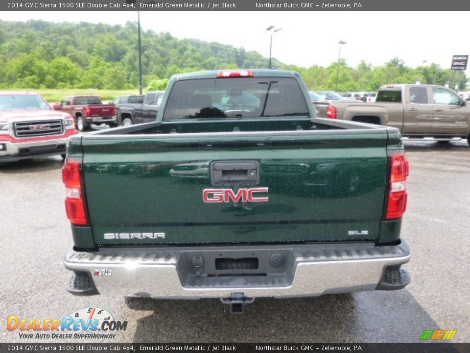 2014 GMC Sierra 1500 SLE Double Cab 4x4 Emerald Green Metallic / Jet Black Photo #6