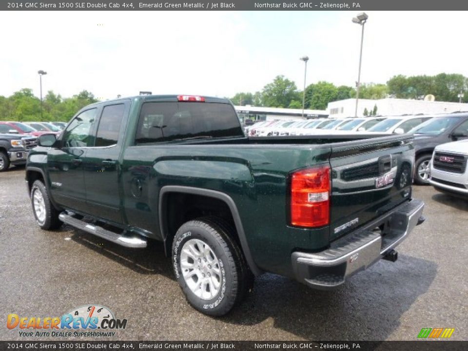 2014 GMC Sierra 1500 SLE Double Cab 4x4 Emerald Green Metallic / Jet Black Photo #7