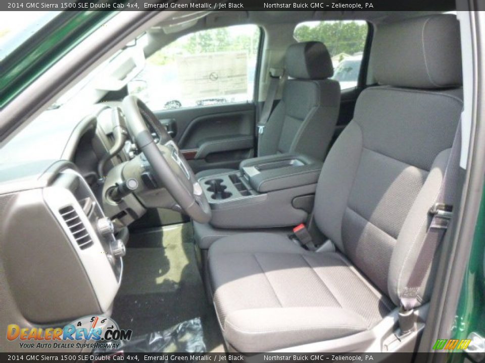 2014 GMC Sierra 1500 SLE Double Cab 4x4 Emerald Green Metallic / Jet Black Photo #10