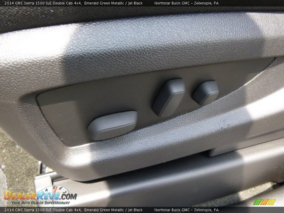 2014 GMC Sierra 1500 SLE Double Cab 4x4 Emerald Green Metallic / Jet Black Photo #14
