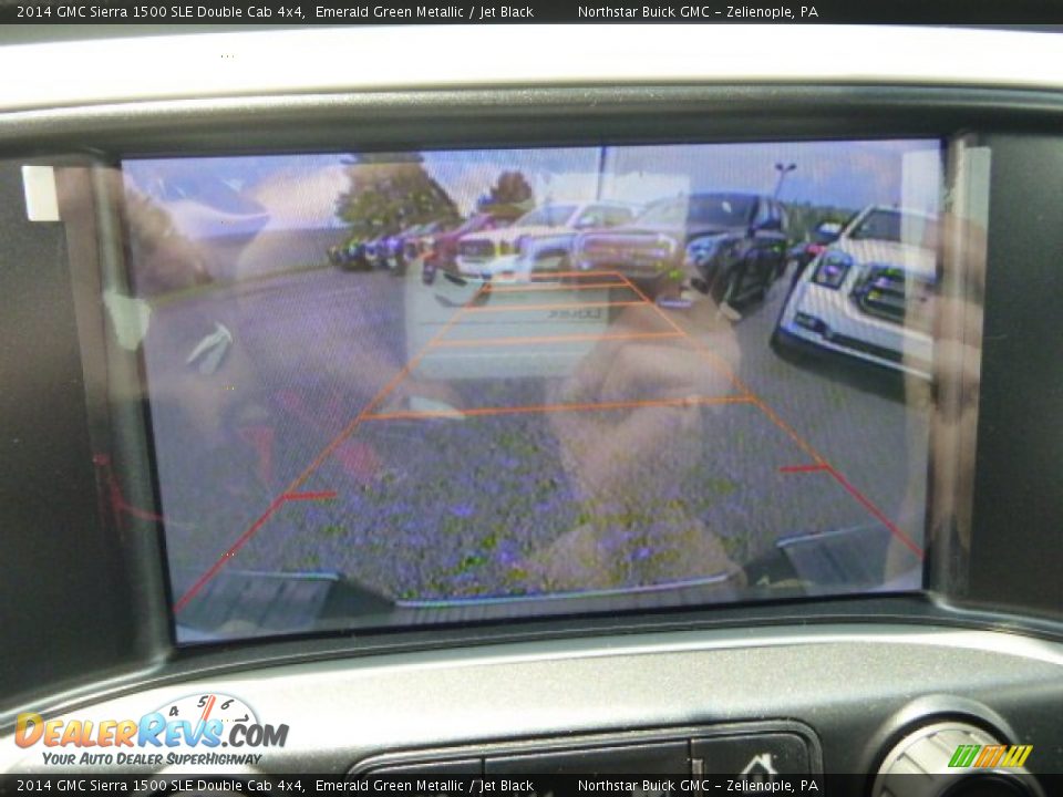 2014 GMC Sierra 1500 SLE Double Cab 4x4 Emerald Green Metallic / Jet Black Photo #17