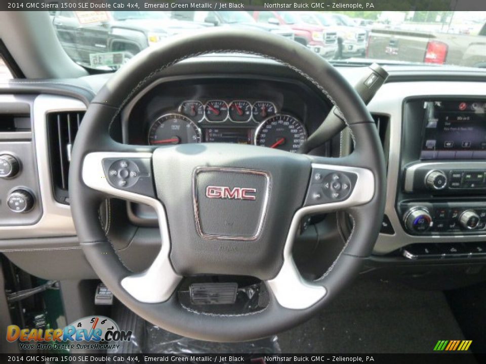 2014 GMC Sierra 1500 SLE Double Cab 4x4 Emerald Green Metallic / Jet Black Photo #18