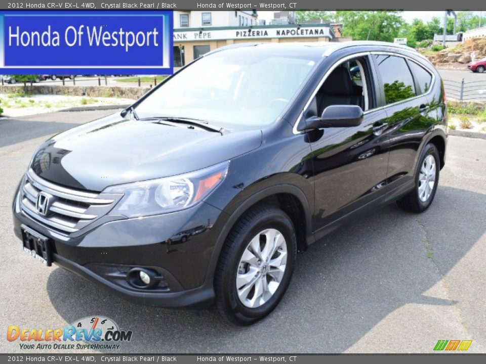 2012 Honda CR-V EX-L 4WD Crystal Black Pearl / Black Photo #1