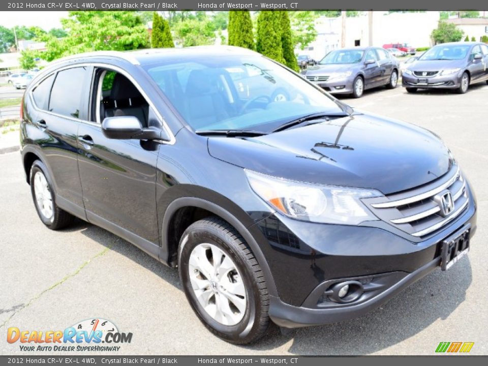 2012 Honda CR-V EX-L 4WD Crystal Black Pearl / Black Photo #3