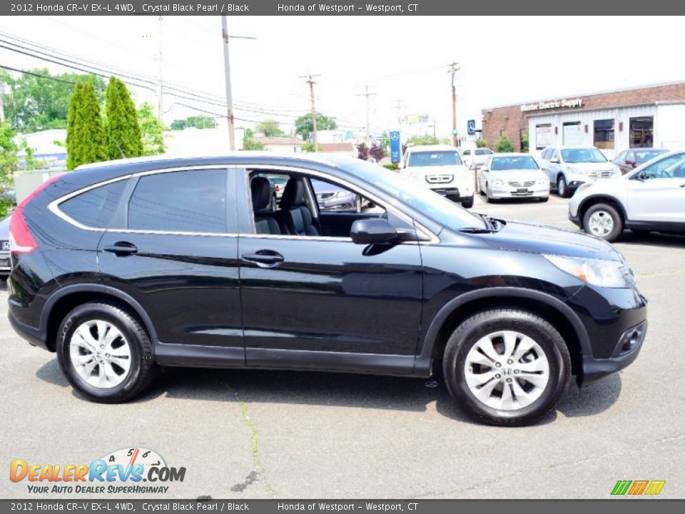 2012 Honda CR-V EX-L 4WD Crystal Black Pearl / Black Photo #4