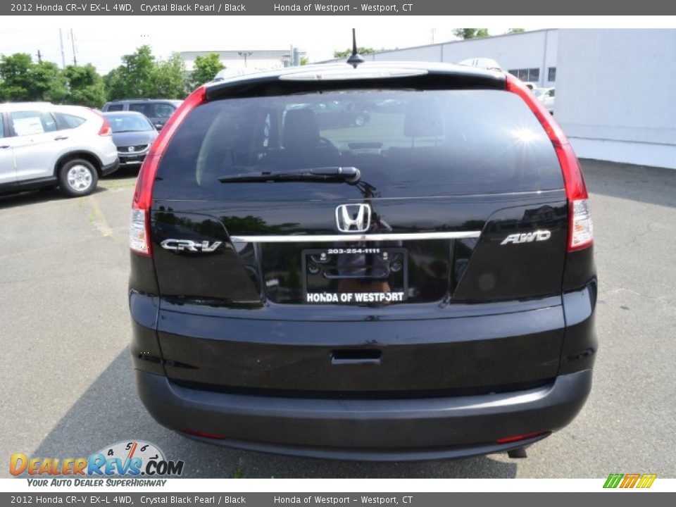 2012 Honda CR-V EX-L 4WD Crystal Black Pearl / Black Photo #7