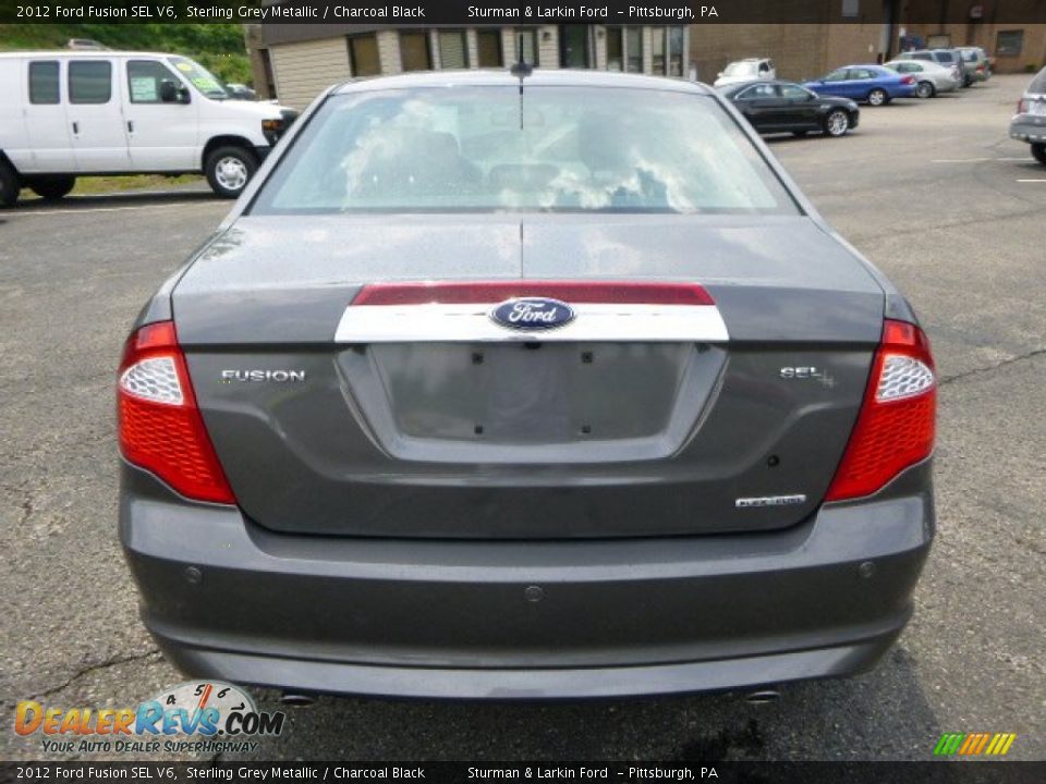 2012 Ford Fusion SEL V6 Sterling Grey Metallic / Charcoal Black Photo #4