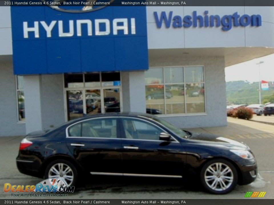 2011 Hyundai Genesis 4.6 Sedan Black Noir Pearl / Cashmere Photo #2