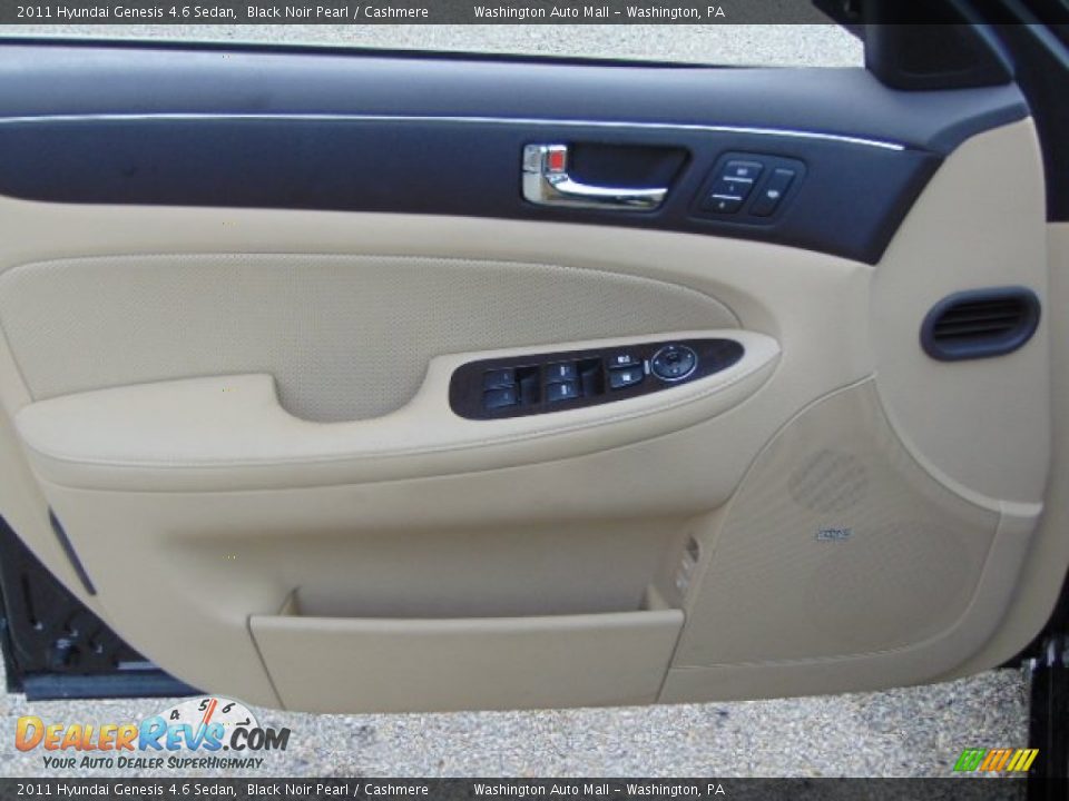 2011 Hyundai Genesis 4.6 Sedan Black Noir Pearl / Cashmere Photo #10