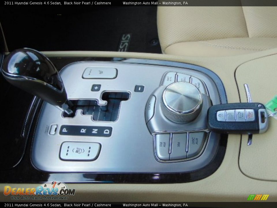 2011 Hyundai Genesis 4.6 Sedan Black Noir Pearl / Cashmere Photo #16