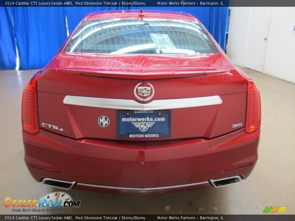 2014 Cadillac CTS Luxury Sedan AWD Red Obsession Tintcoat / Ebony/Ebony Photo #6