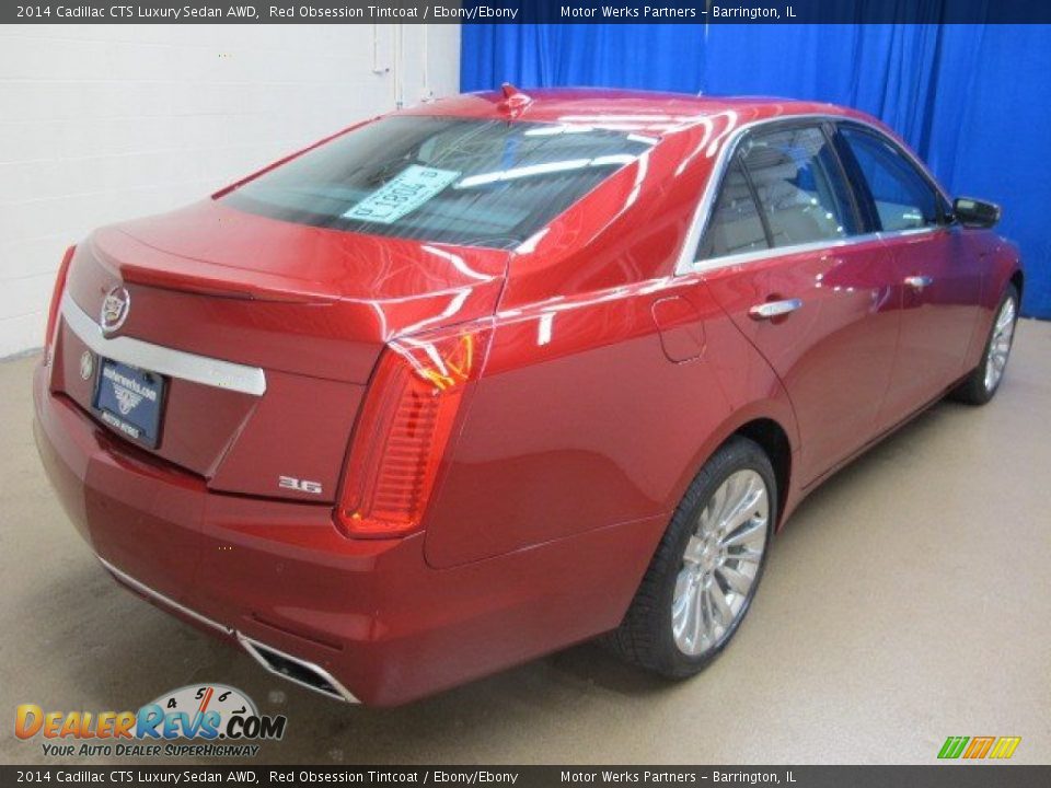2014 Cadillac CTS Luxury Sedan AWD Red Obsession Tintcoat / Ebony/Ebony Photo #7