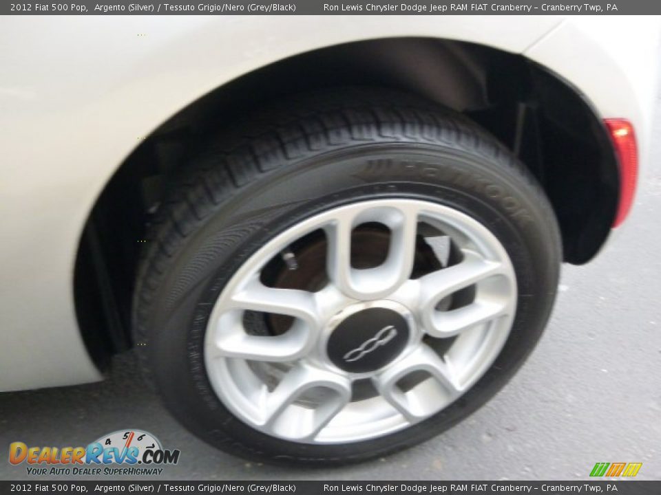 2012 Fiat 500 Pop Argento (Silver) / Tessuto Grigio/Nero (Grey/Black) Photo #9
