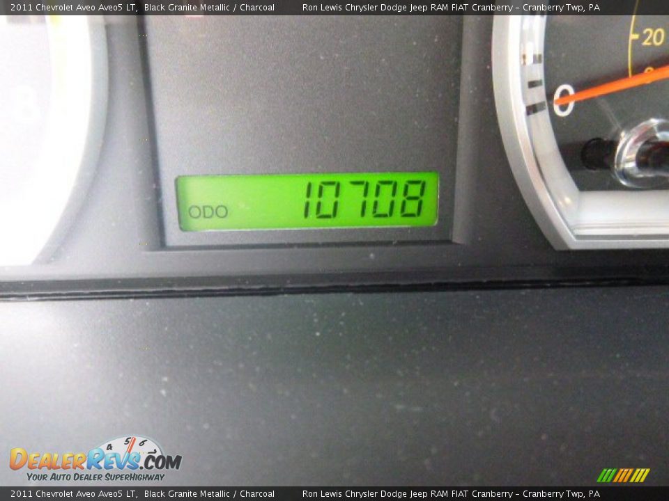 2011 Chevrolet Aveo Aveo5 LT Black Granite Metallic / Charcoal Photo #19
