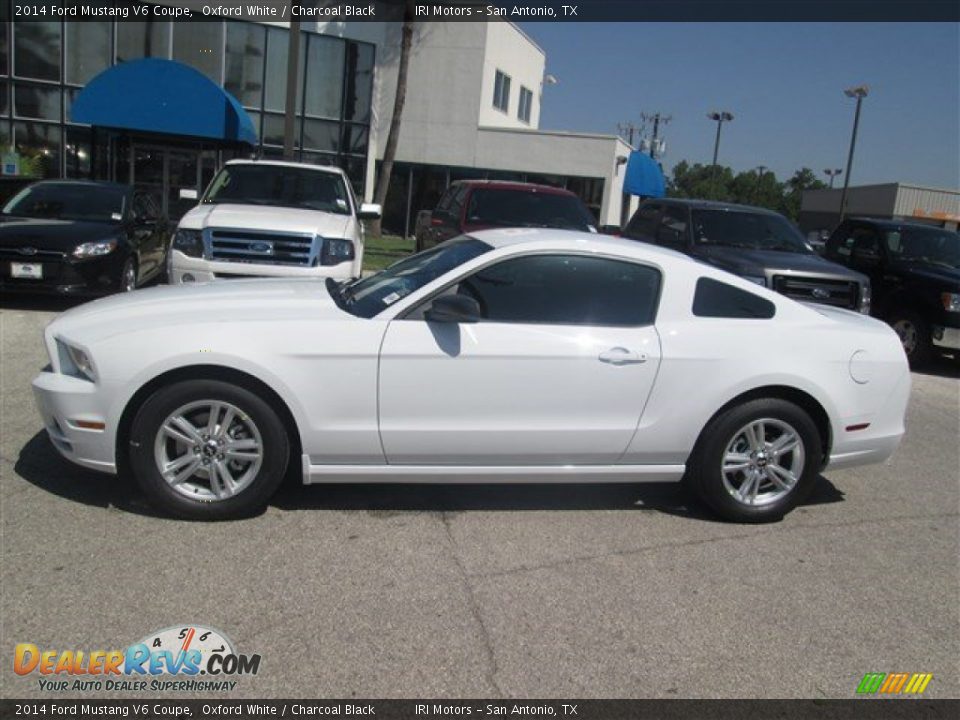 2014 Ford Mustang V6 Coupe Oxford White / Charcoal Black Photo #8
