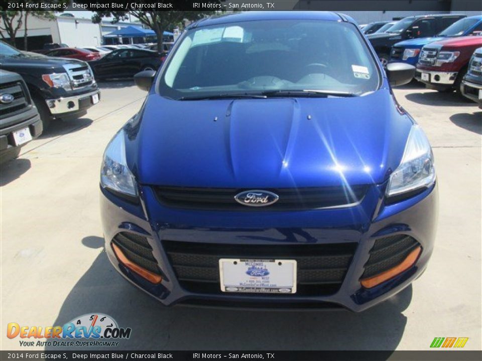 2014 Ford Escape S Deep Impact Blue / Charcoal Black Photo #2
