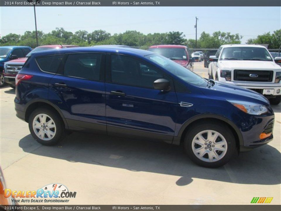 2014 Ford Escape S Deep Impact Blue / Charcoal Black Photo #4