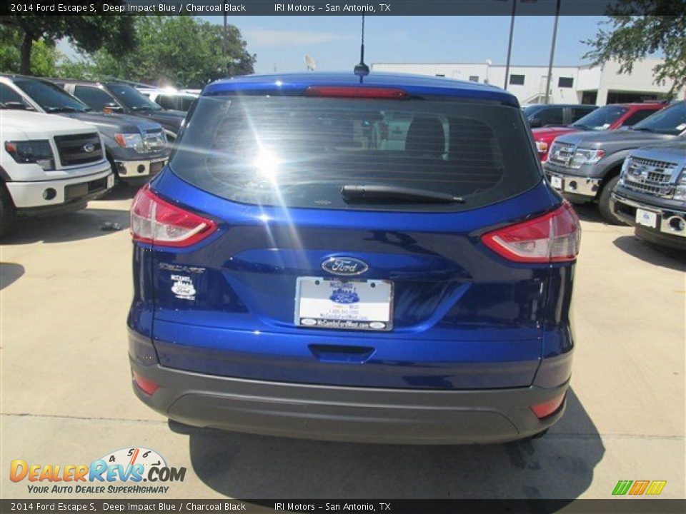 2014 Ford Escape S Deep Impact Blue / Charcoal Black Photo #6