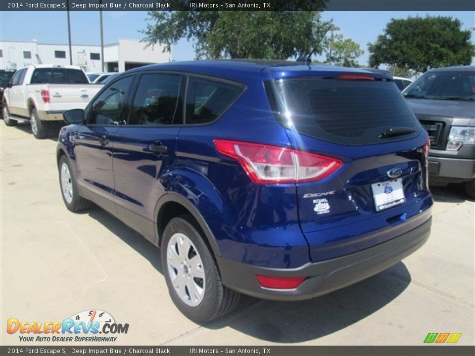 2014 Ford Escape S Deep Impact Blue / Charcoal Black Photo #7