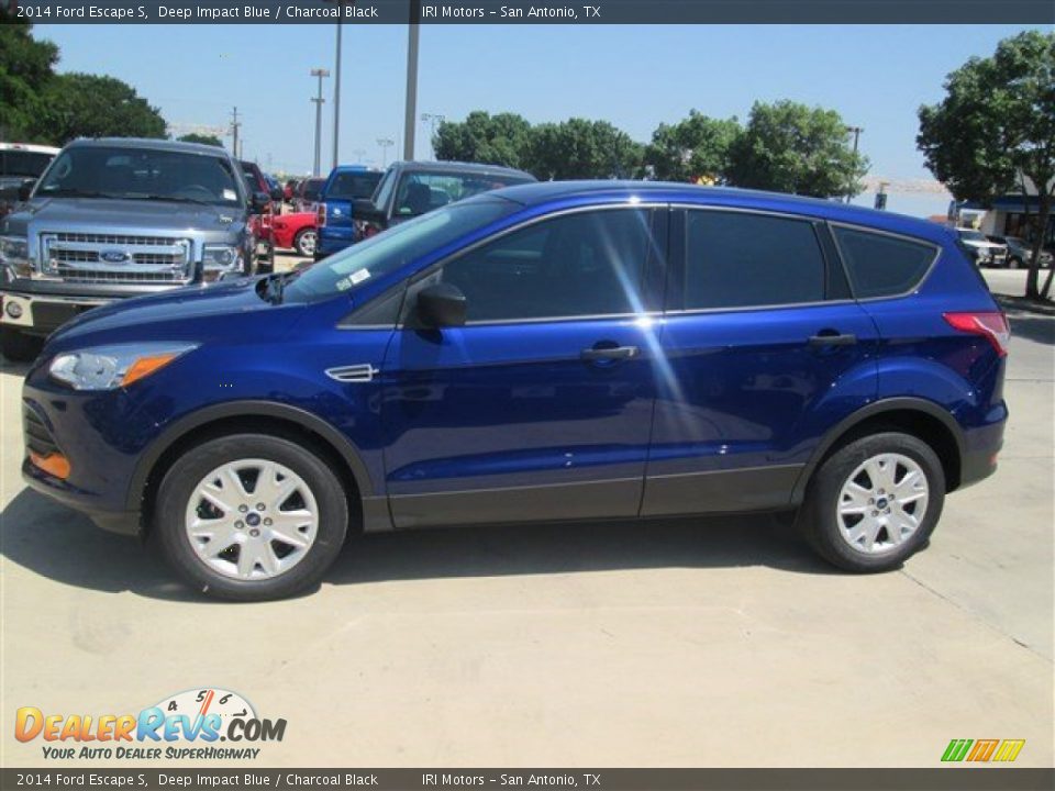 2014 Ford Escape S Deep Impact Blue / Charcoal Black Photo #8