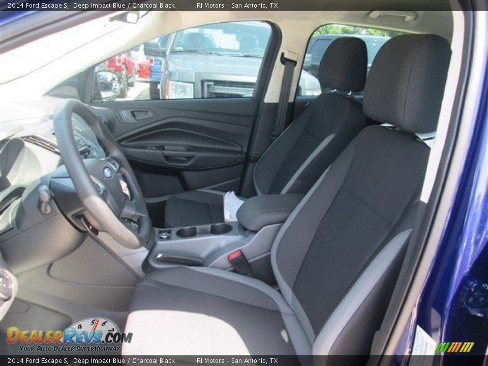 2014 Ford Escape S Deep Impact Blue / Charcoal Black Photo #10