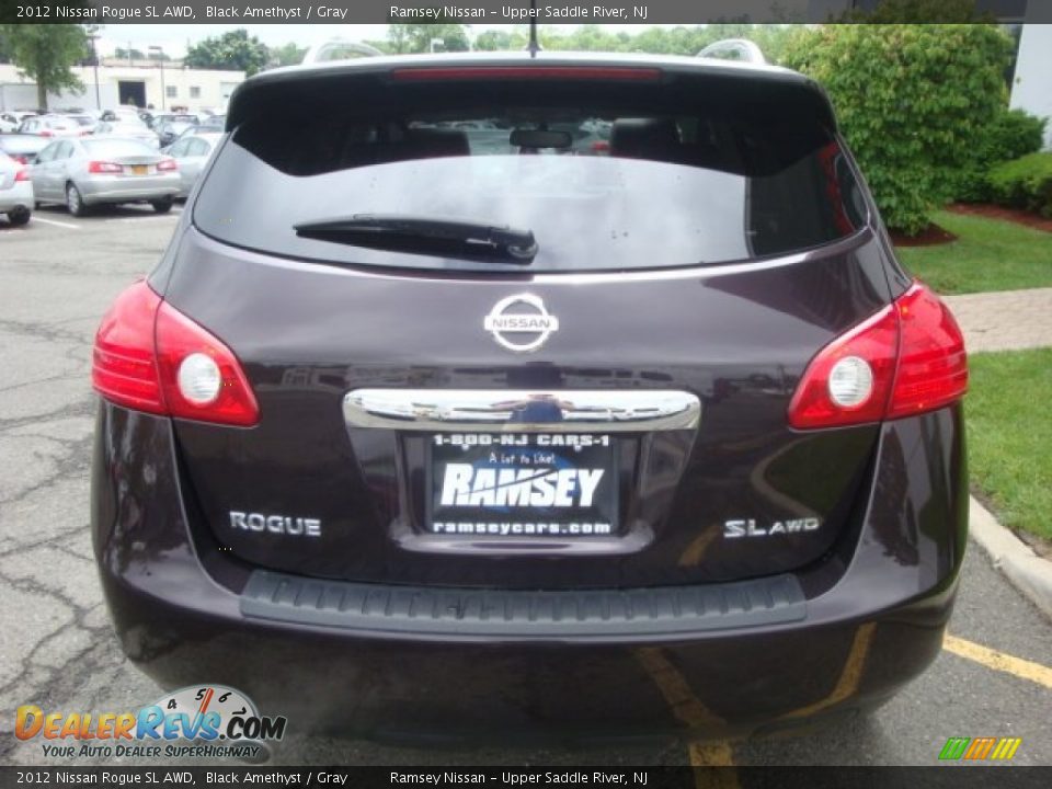2012 Nissan Rogue SL AWD Black Amethyst / Gray Photo #6