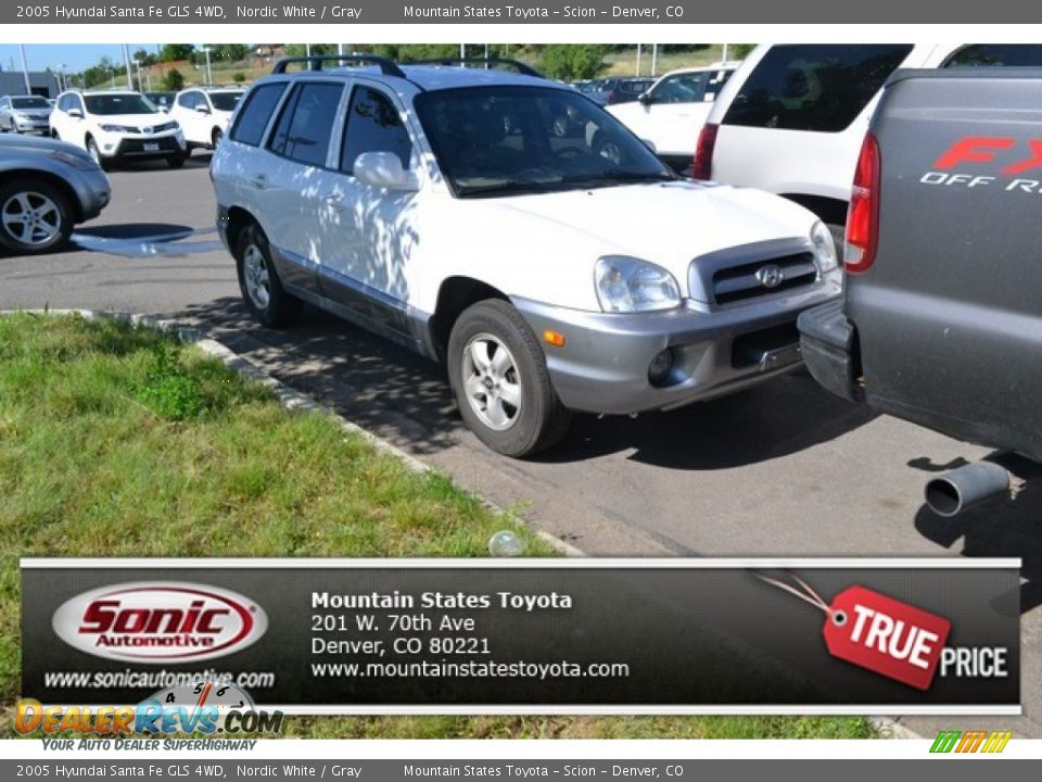 2005 Hyundai Santa Fe GLS 4WD Nordic White / Gray Photo #1